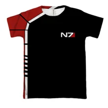 3D футболка Mass Effect, N7 logo
