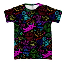 3D футболка LoL - Arcane, Neon Logo