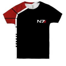 Детская 3D футболка Mass Effect, N7 logo