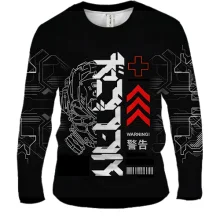 Мужской 3D лонгслив Cyber Art Style