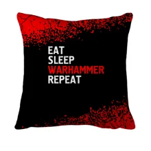 3D подушка Eat Sleep Warhammer Repeat