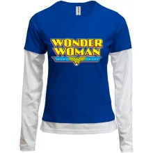 Жіночий лонгслів Комбі з написом Wonder Woman