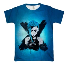 3D футболка Jinx, blue aesthetic