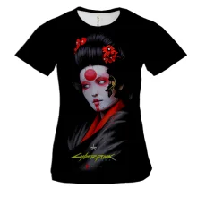 Жіноча 3D футболка CyberGeisha 2077