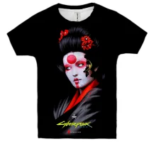 Детская 3D футболка CyberGeisha 2077