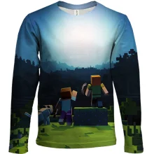 Детский 3D лонгслив Minecraft Anniversary