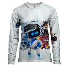 Женский 3D лонгслив Astro Bot Game