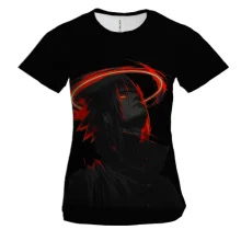Женская 3D футболка Sasuke Uchiha dark