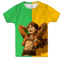 Детская 3D футболка Eren Yeager Laughing