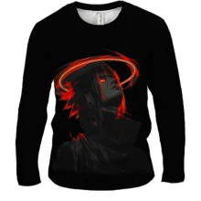 Мужской 3D лонгслив Sasuke Uchiha dark