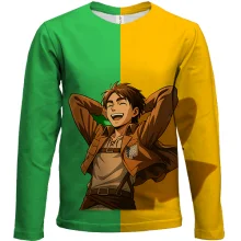 Детский 3D лонгслив Eren Yeager Laughing