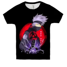 Детская 3D футболка Kakashi Hatake, sharingan