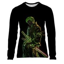 Женский 3D лонгслив Roronoa Zoro, neon