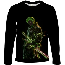 Детский 3D лонгслив Roronoa Zoro, neon