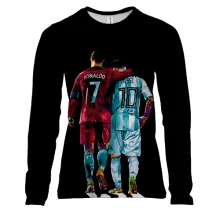Женский 3D лонгслив Cristiano Ronaldo x Lionel Messi
