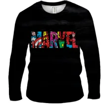 Мужской 3D лонгслив MARVEL comix logo