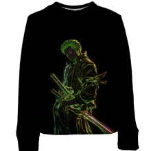 Дитячий 3D світшот Roronoa Zoro, neon