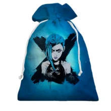 3D Подарочный мешочек Jinx, blue aesthetic