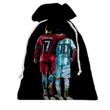 3D Подарочный мешочек Cristiano Ronaldo x Lionel Messi