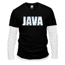 Комбинированный лонгслив для программиста JAVA