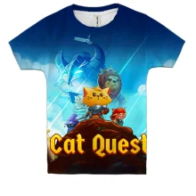 Детская 3D футболка Cat Quest