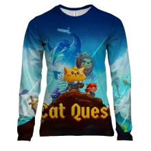 Женский 3D лонгслив Cat Quest