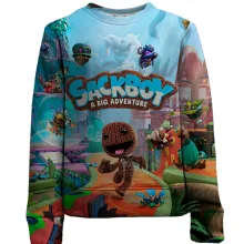 Детский 3D свитшот Sackboy: A Big Adventure, logo