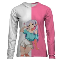 Жіночий 3D лонгслів Frieren pink