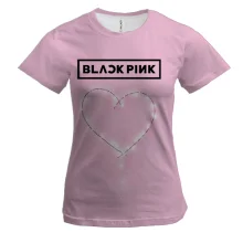 Жіноча 3D футболка Blackpink Heart (pink)