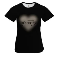 Женская 3D футболка Blackpink Heart