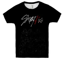 Детская 3D футболка Stray Kids (силуэты)