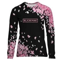 Женский 3D лонгслив Blackpink Flowers