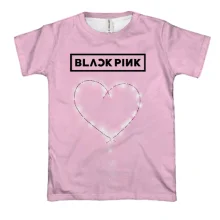 3D футболка Blackpink Heart (pink)