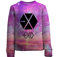 Детский 3D свитшот EXO Розовые облака