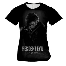 Женская 3D футболка Leon S Kennedy - RE Requiem
