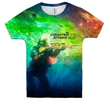 Детская 3D футболка CS2 Agent Sniper
