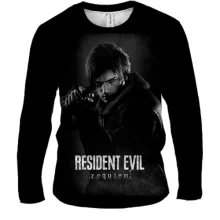 Мужской 3D лонгслив Leon S Kennedy - RE Requiem