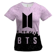 Женская 3D футболка BTS (K-Pop) силуэты