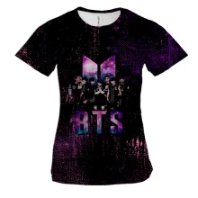 Женская 3D футболка BTS paint dots