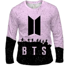 Мужской 3D лонгслив BTS (K-Pop) силуэты
