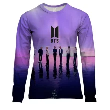 Женский 3D лонгслив BTS (K-Pop) purple