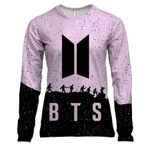 Женский 3D лонгслив BTS (K-Pop) силуэты
