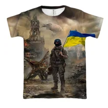3D футболка з українським воїном
