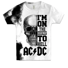 Детская 3D футболка "AC/DC" - I`m on the Highway to Hell