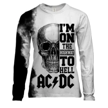 Женский 3D лонгслив "AC/DC" - I`m on the Highway to Hell