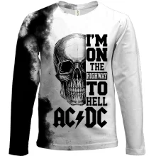 Детский 3D лонгслив "AC/DC" - I`m on the Highway to Hell