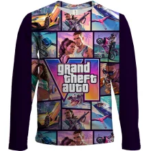 Детский 3D лонгслив GTA VI - постер и герои