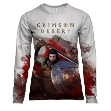 Жіночий 3D лонгслів Crimson Desert, art poster