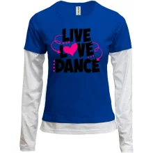 Комбінований лонгслів Live love dance