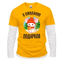 Комбинированный лонгслив В ожидании подарков (2)